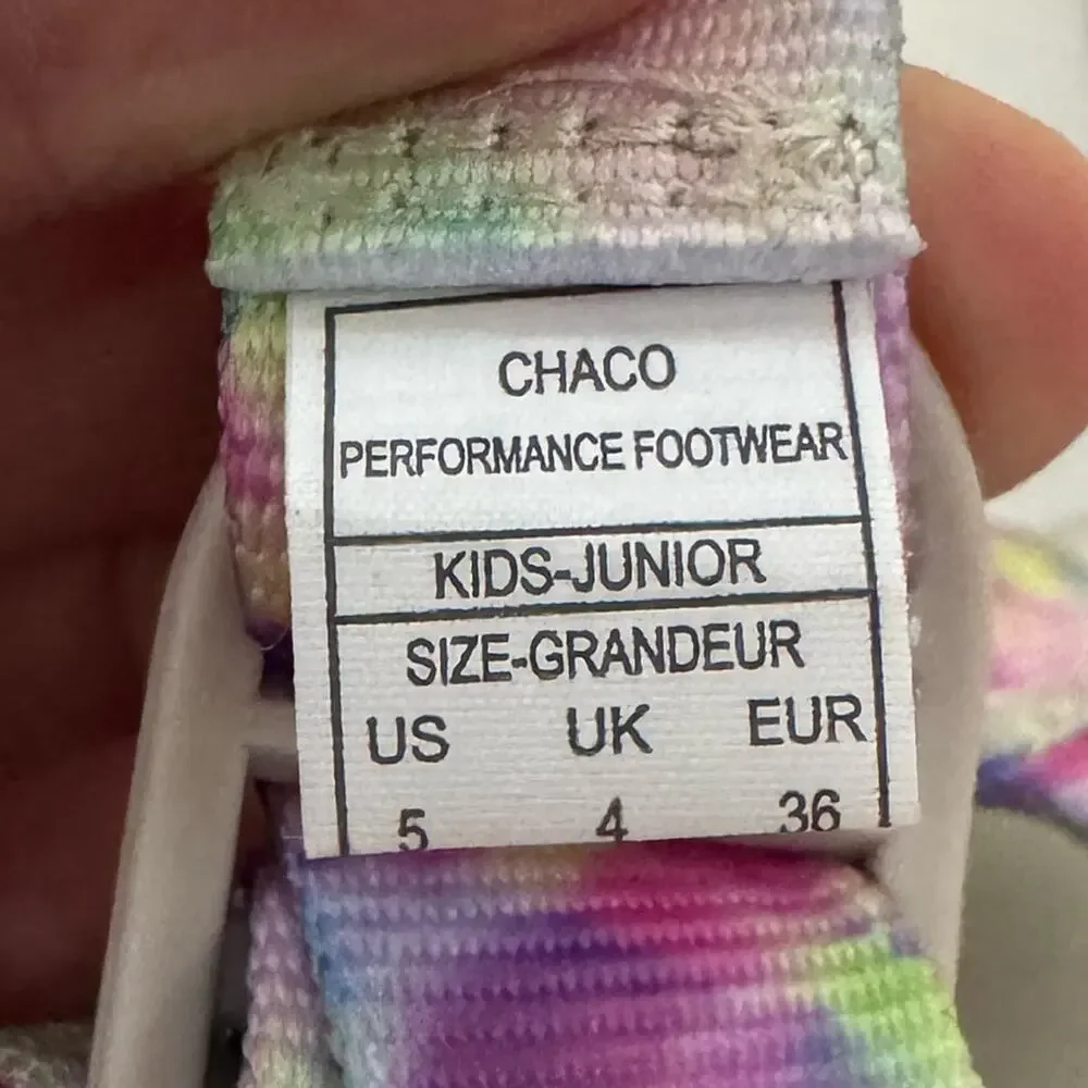 Chaco Chillos Slide Big Kid Tie Dye Sandals Slip-On‎ Junior Girls Size 5